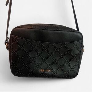 Nine West Embossed Black Crossbody Bag